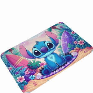 Tapis Stitch Hawaï en flanelle 40x60 cm
