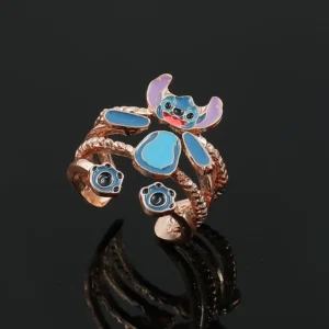 Bague Ouverte Stitch Doré