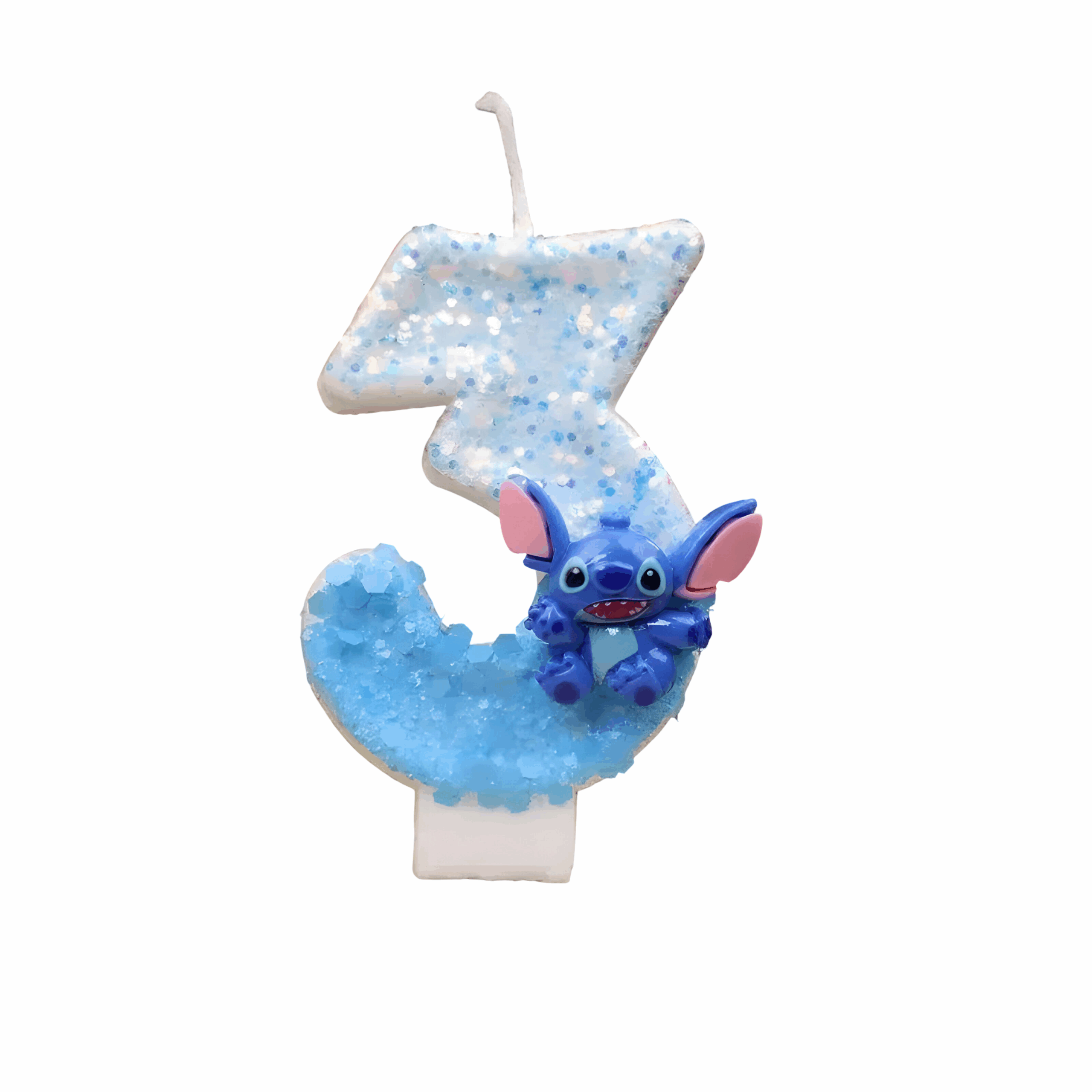 Bougie Stitch chiffre 3