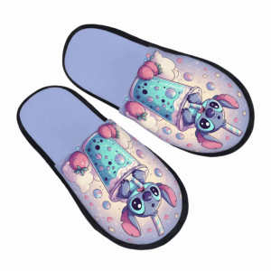 Chaussons Stitch en polyester et caoutchouc