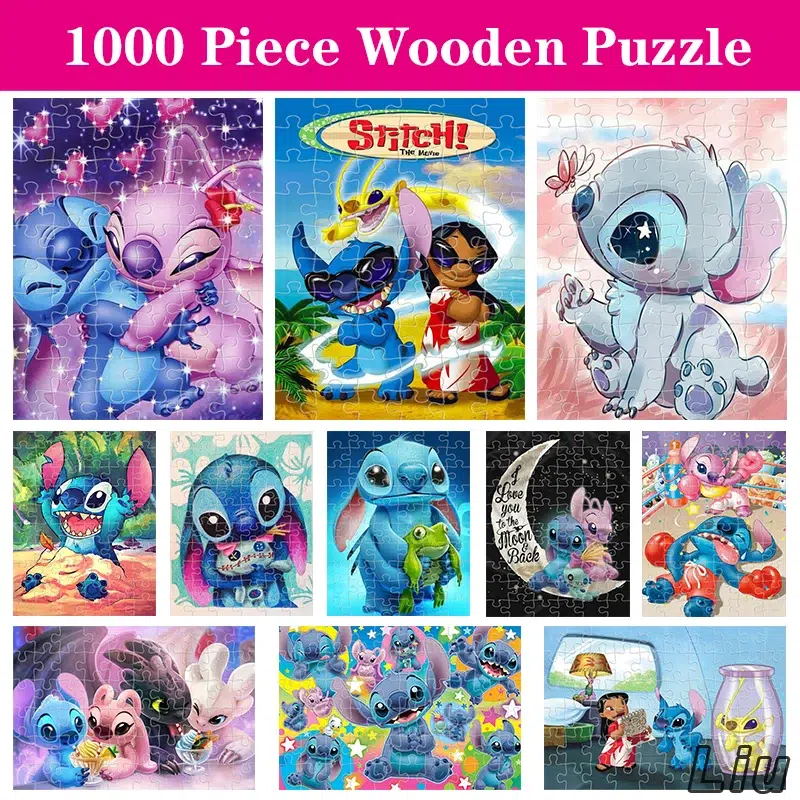 Puzzle éducatif Stitch en bois 1000 pièces – Image 3