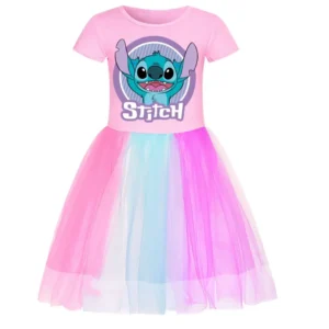 Robe Stitch robe rose pastel pour Fille