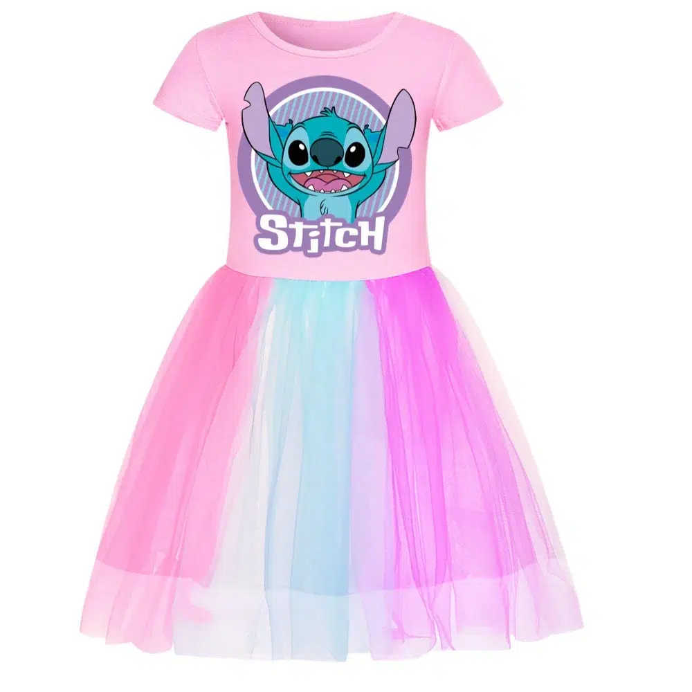 Robe Stitch robe rose pastel pour Fille