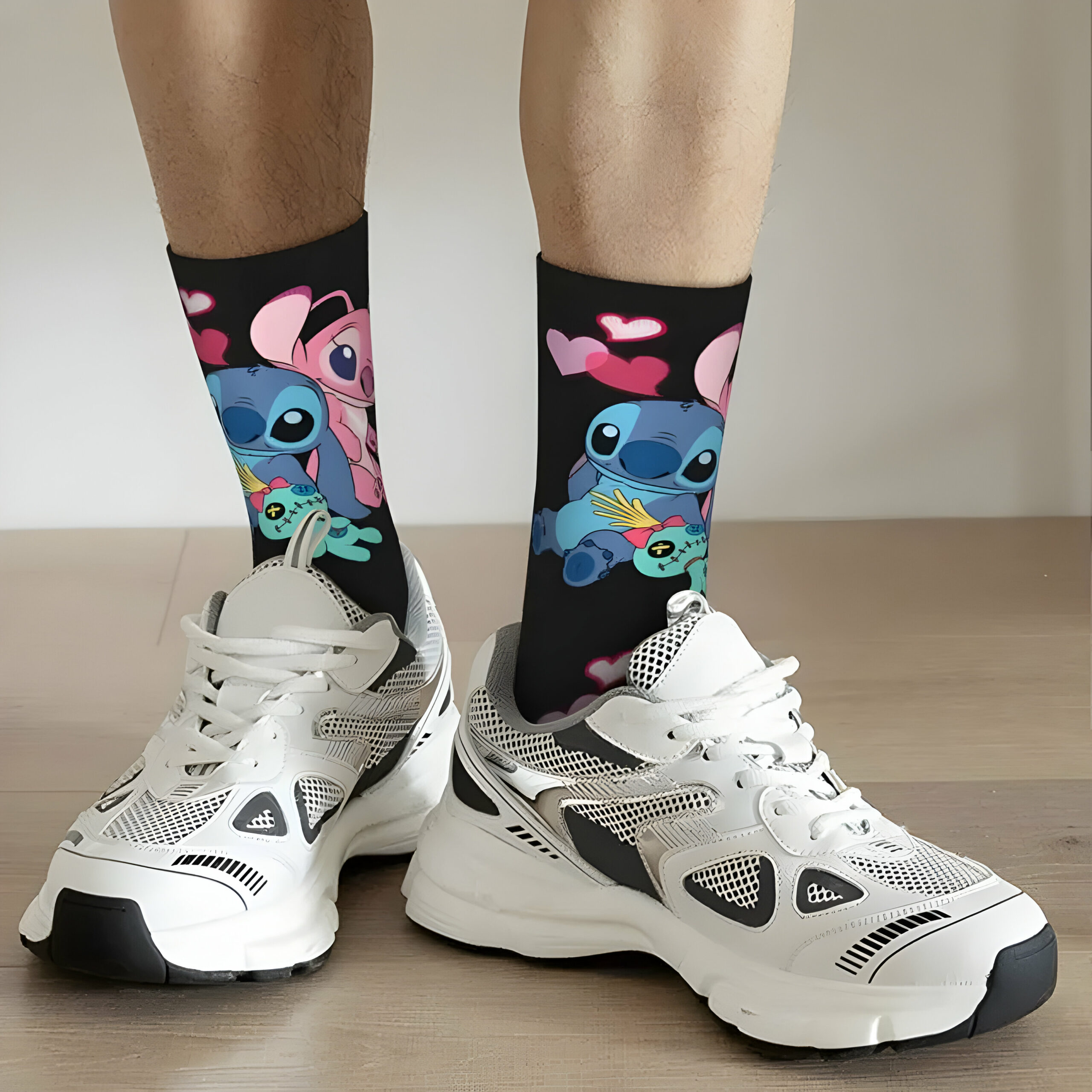 Chaussettes hautes Lilo & Stitch avec Angel en polyester – Image 3