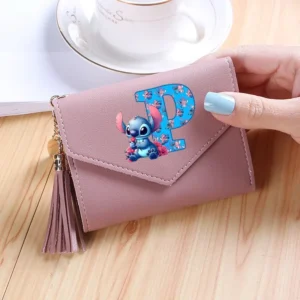 Porte Monnaie Carré Lettre Stitch lettre P