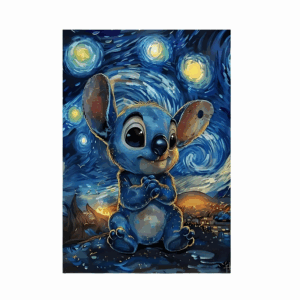 Tableau Stitch ciel étoilé sur canvas