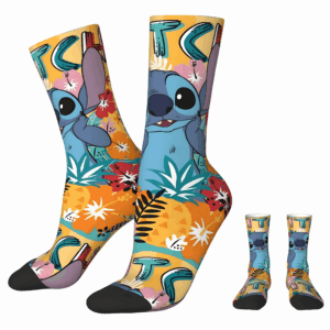 Chaussettes Stitch motif tropical