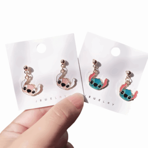 Boucles d'oreilles Stitch et Angel