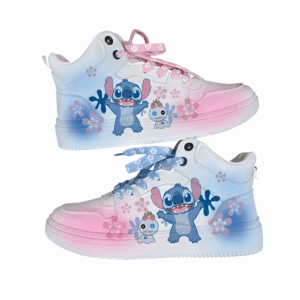 Baskets montantes Stitch en cuir et caoutchouc