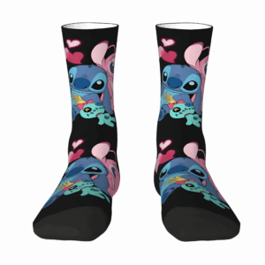 Chaussettes hautes Stitch et Angel