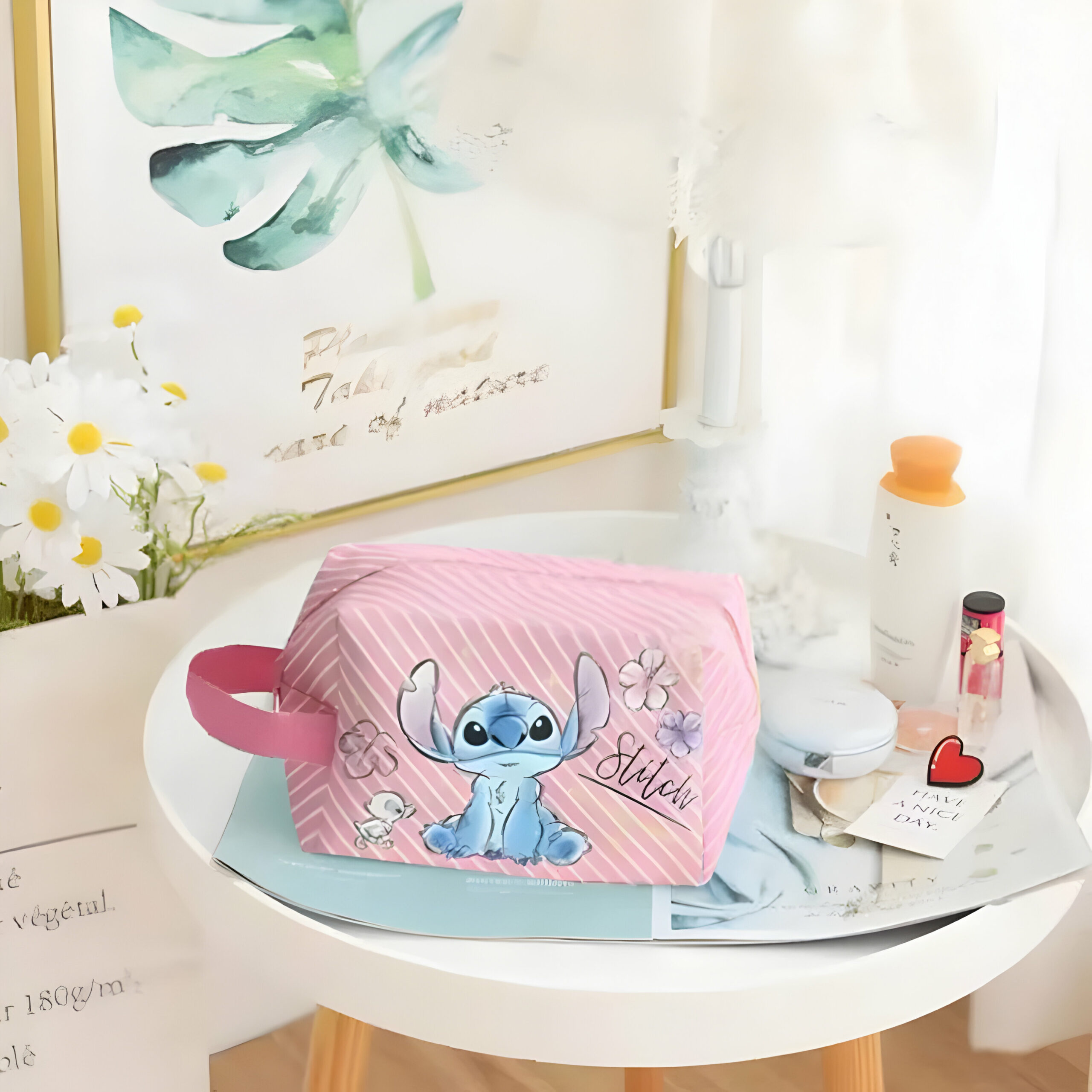 Trousse de toilette Stitch en Simili Cuir 21x12x10cm – Image 4
