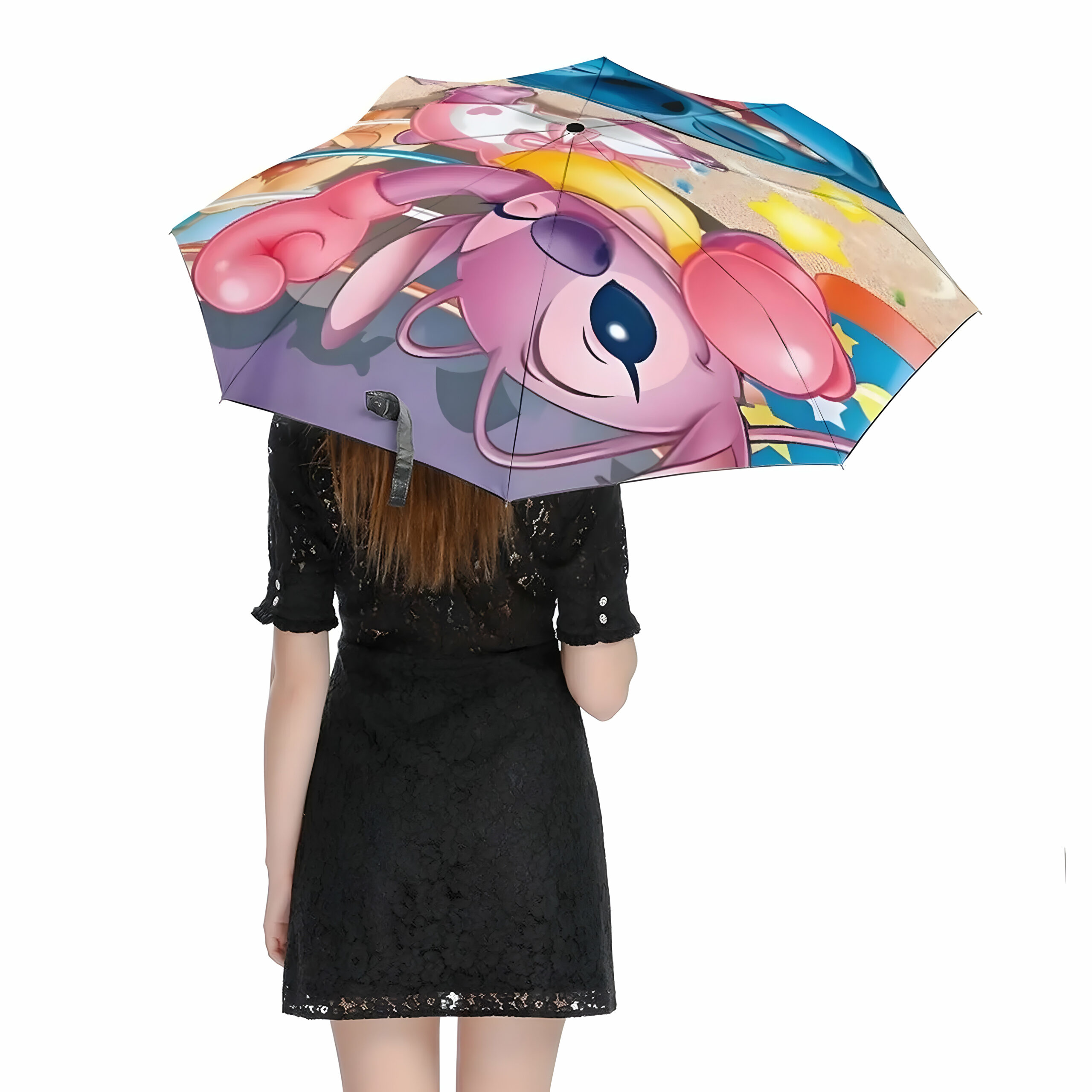 Parapluie pliable Stitch en polyester 108x57cm – Image 4