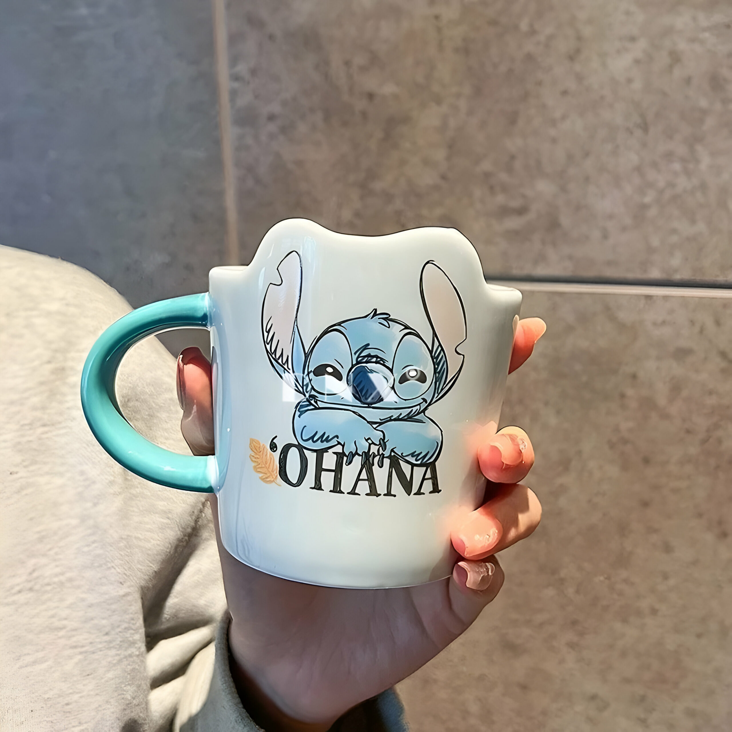 Mug Disney Stitch Ohana en céramique 500ML – Image 4