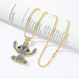 Collier Stitch à Diamants Doré