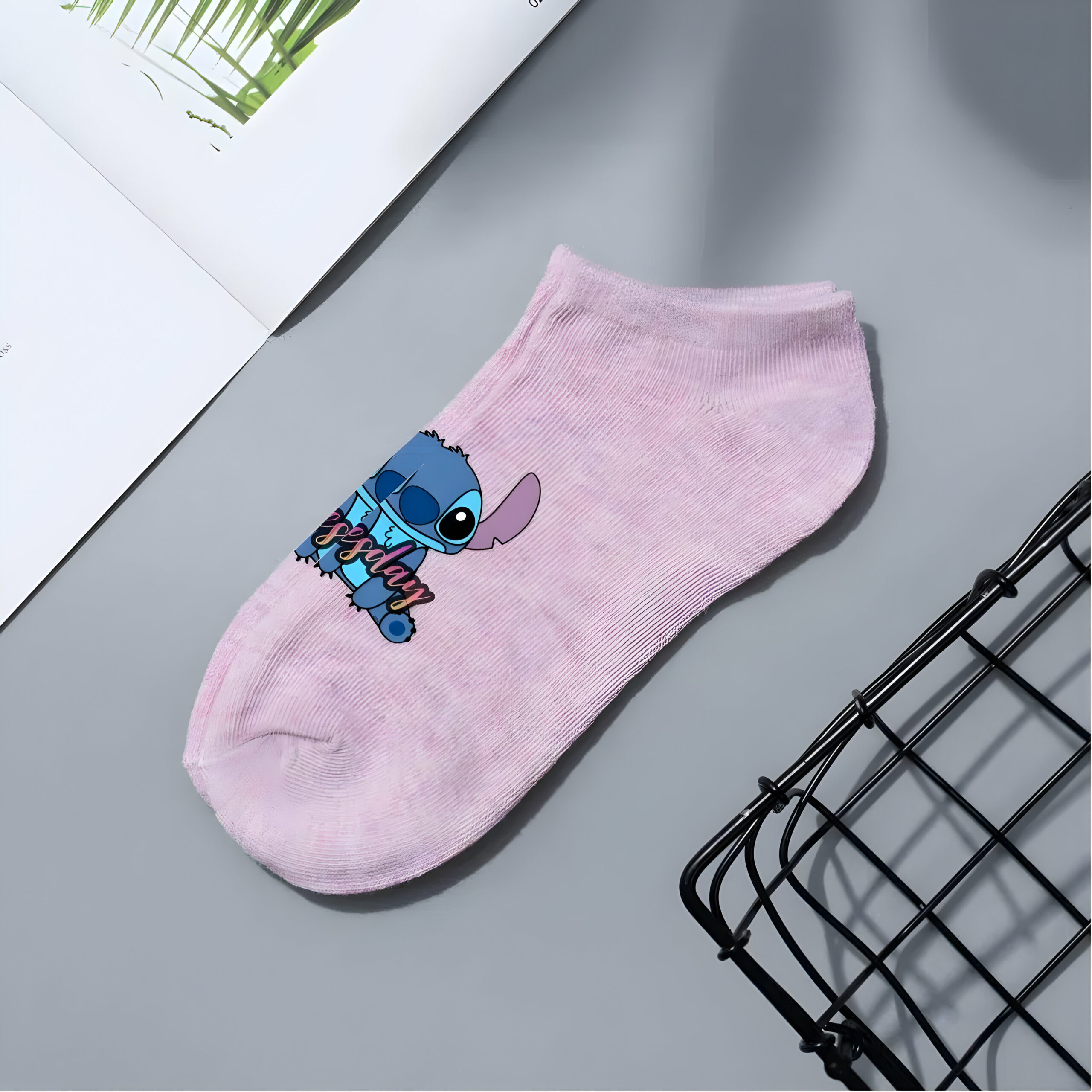 Chaussettes courtes Stitch polyester – Image 3