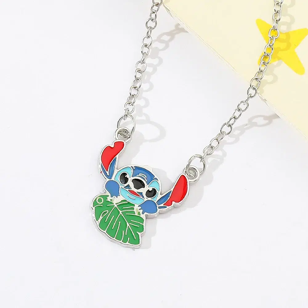 Collier hawaïen Stitch en Alliage de Zinc – Image 3