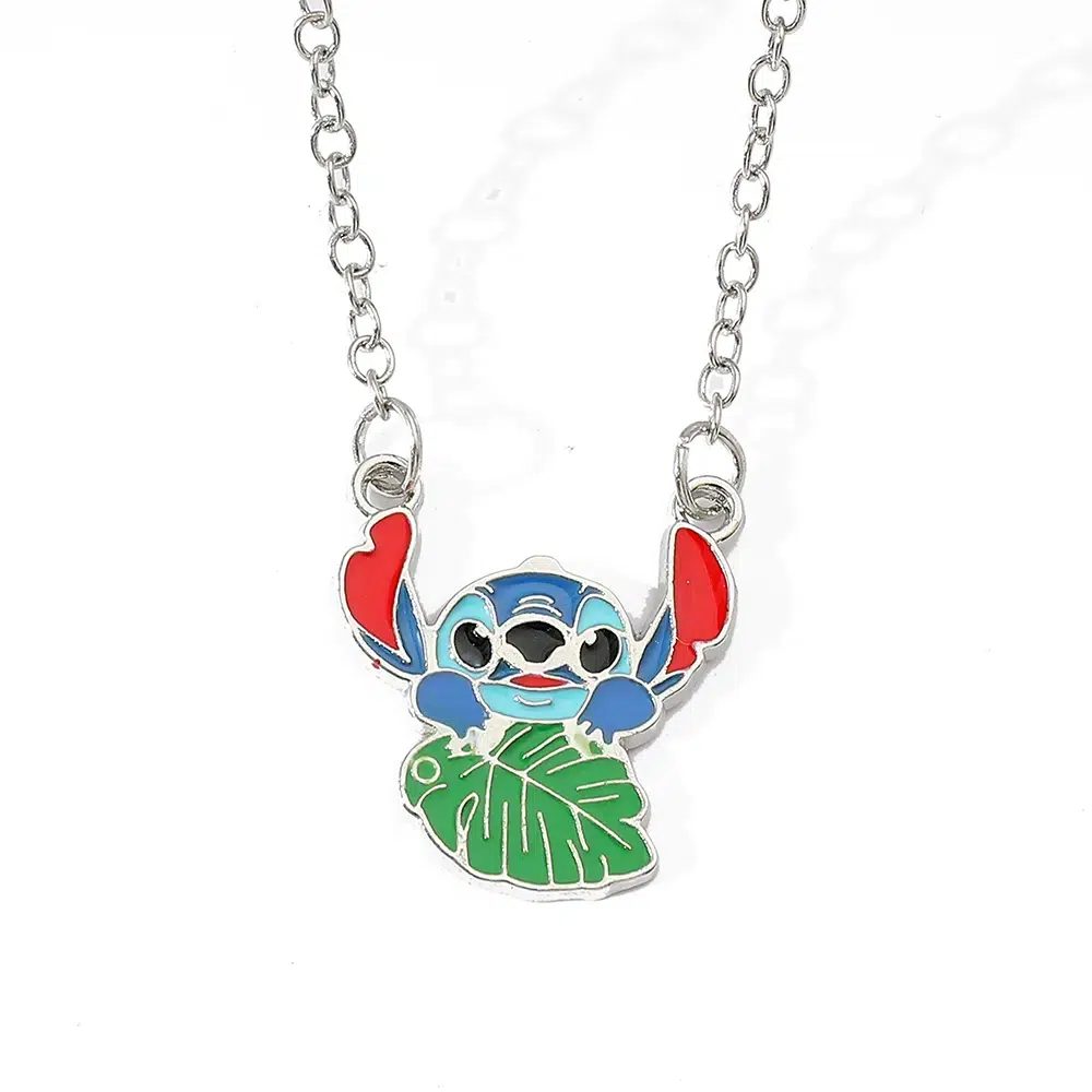 Collier hawaïen Stitch en Alliage de Zinc – Image 4