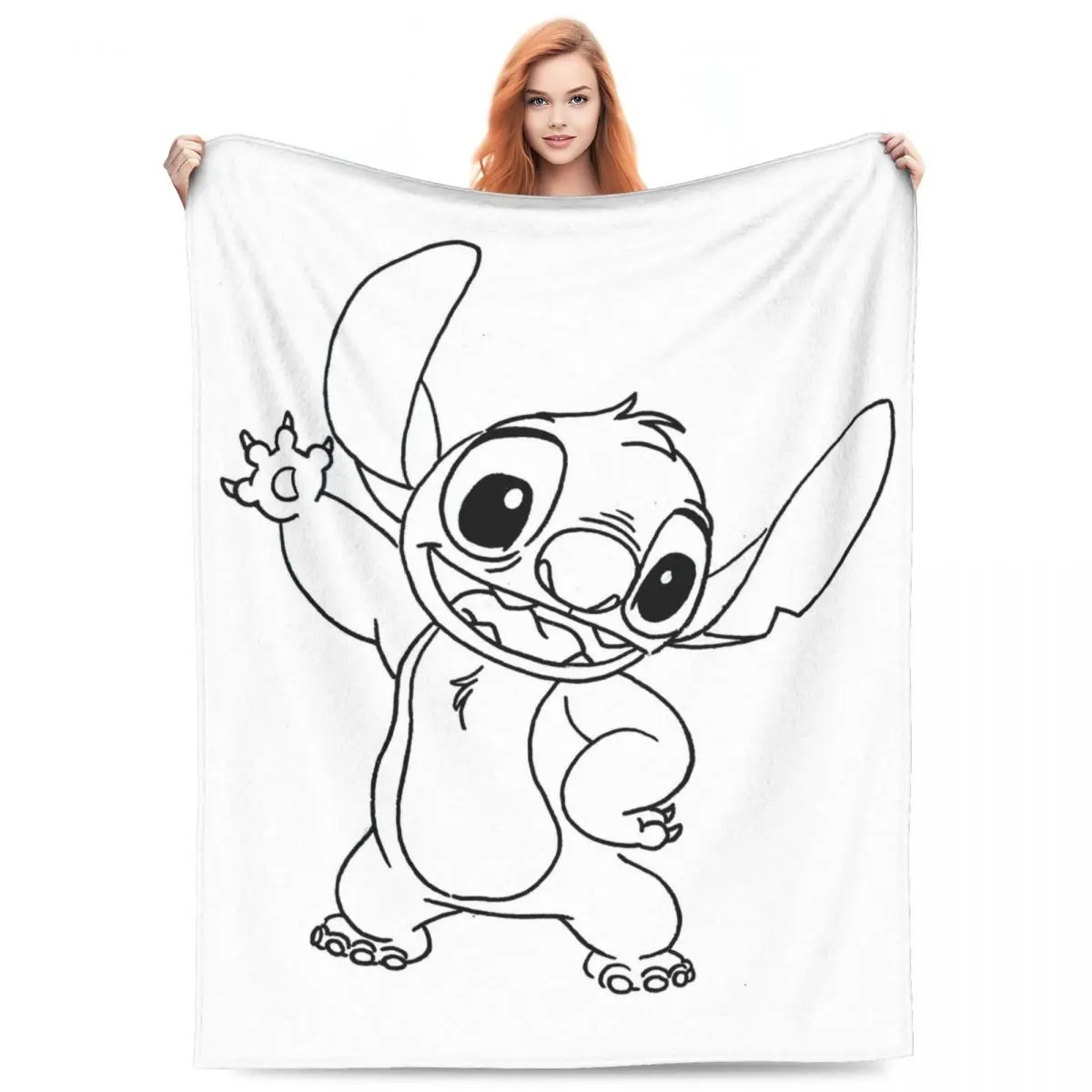 Couverture blanche Stitch enfant – Image 3