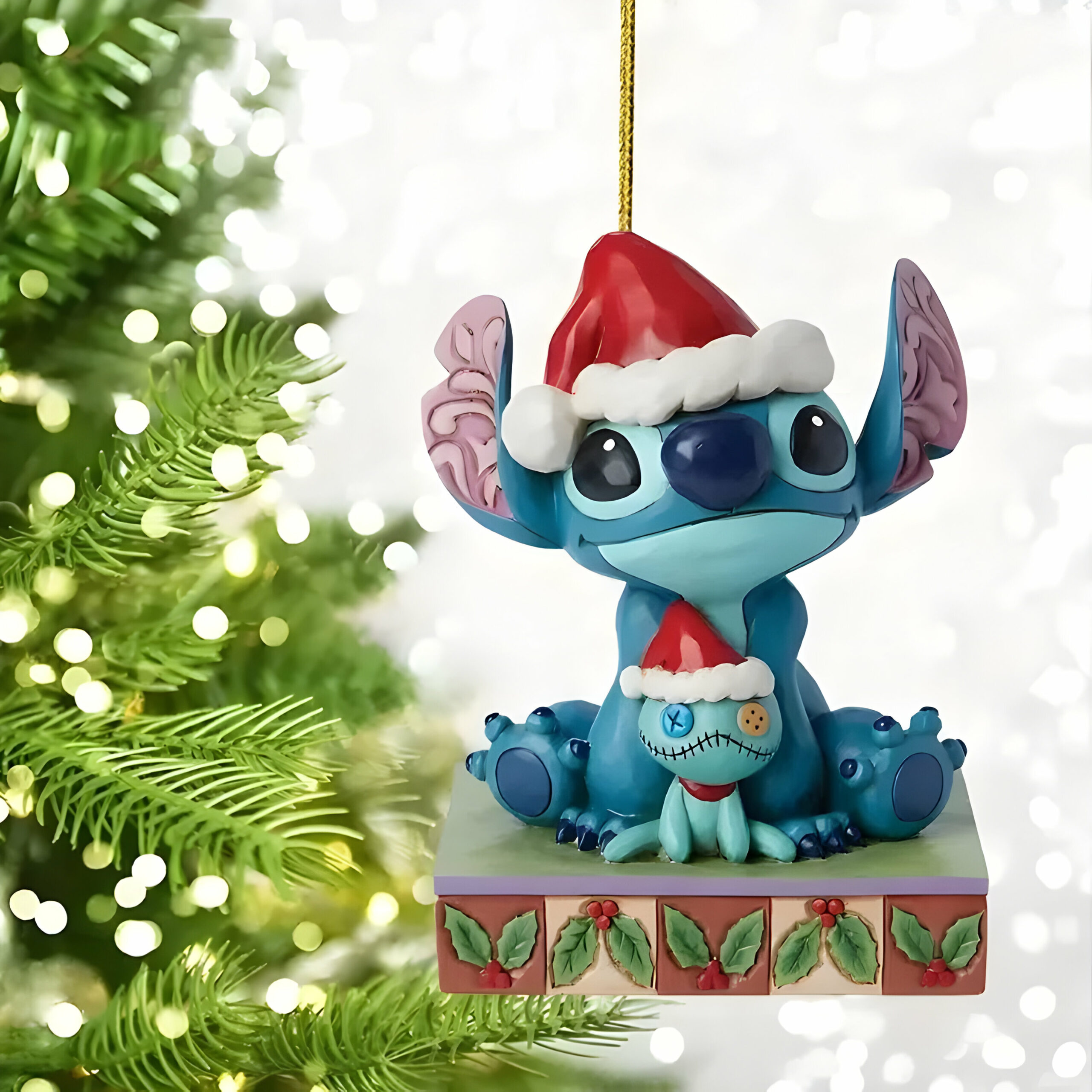 Boule de Noël Stitch 2D en Plastique 10cm – Image 4