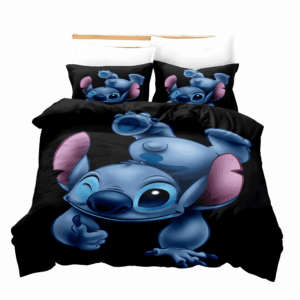 Parure de lit Stitch noire