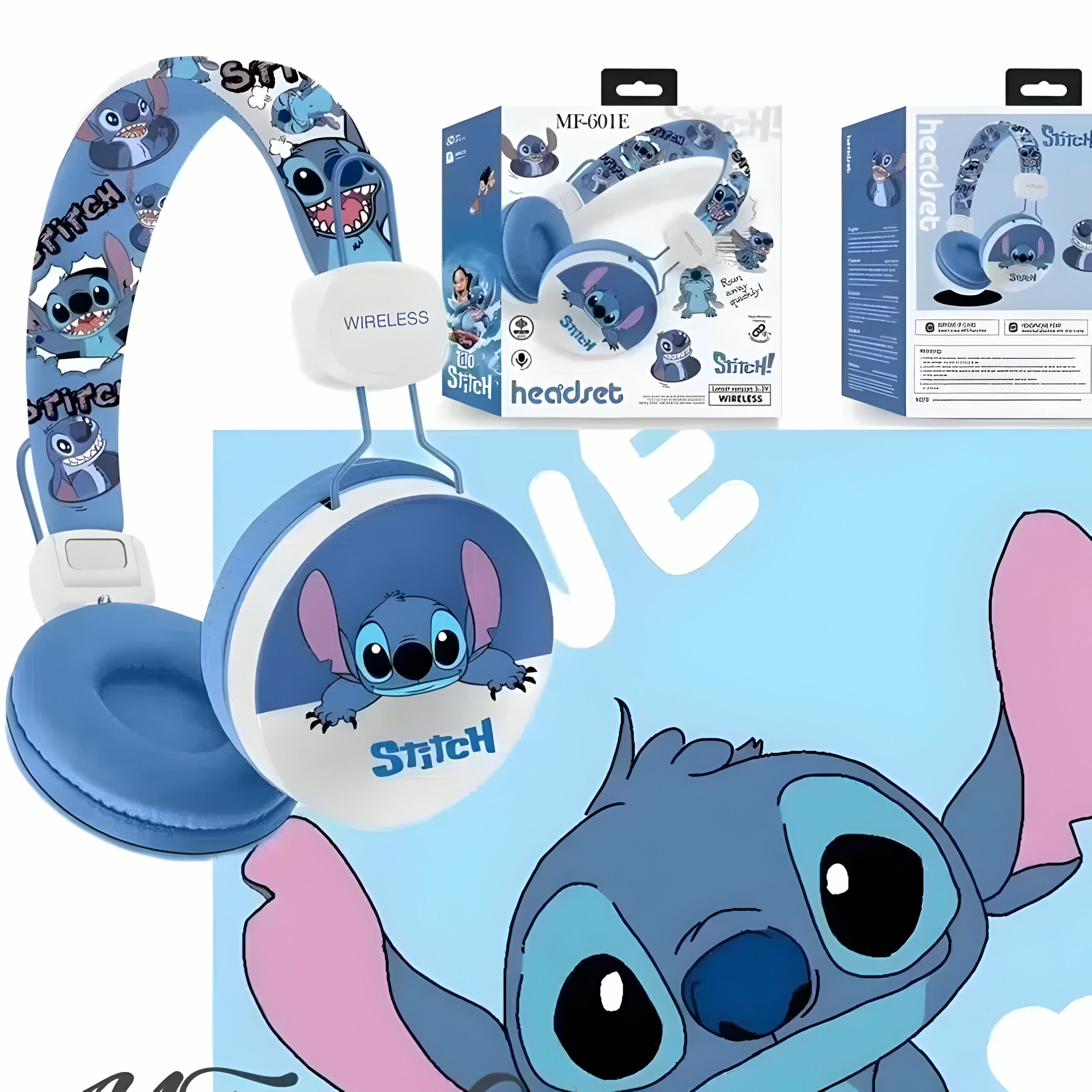 Casque audio sans fil Stitch enfant 40mm – Image 2