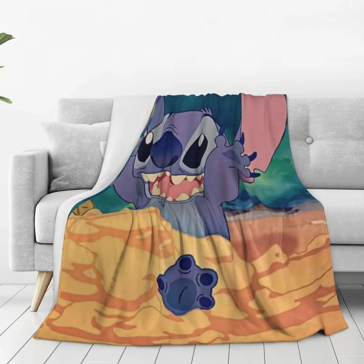 Plaid canapé Stitch en polyester, chaud – Image 2