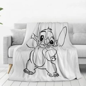 Couverture blanche Stitch enfant