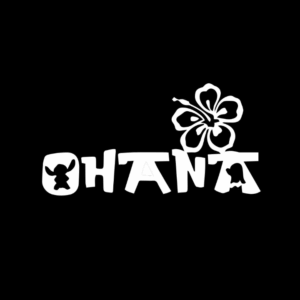 Autocollant Stitch Ohana Blanc