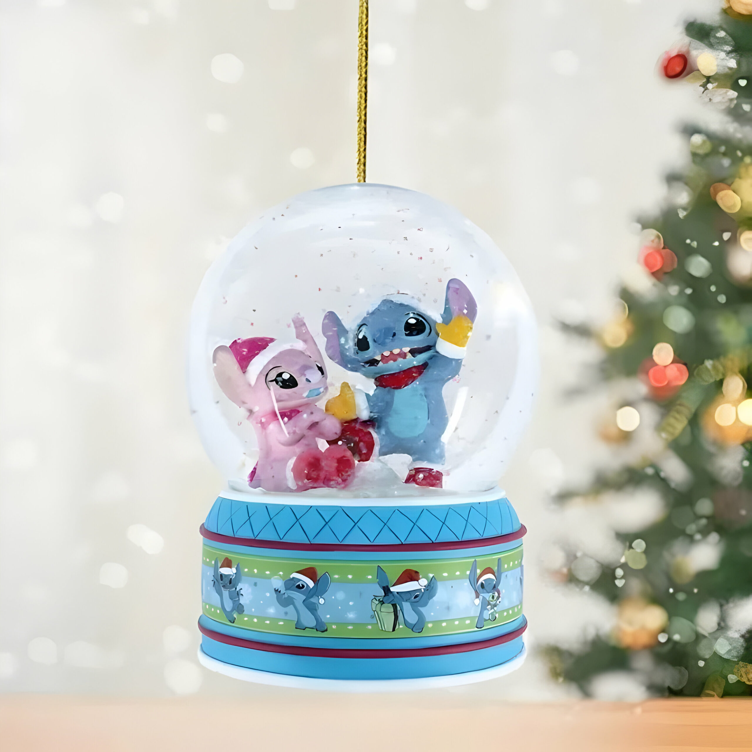 Boule de Noël Stitch 2D en Plastique 10cm – Image 3