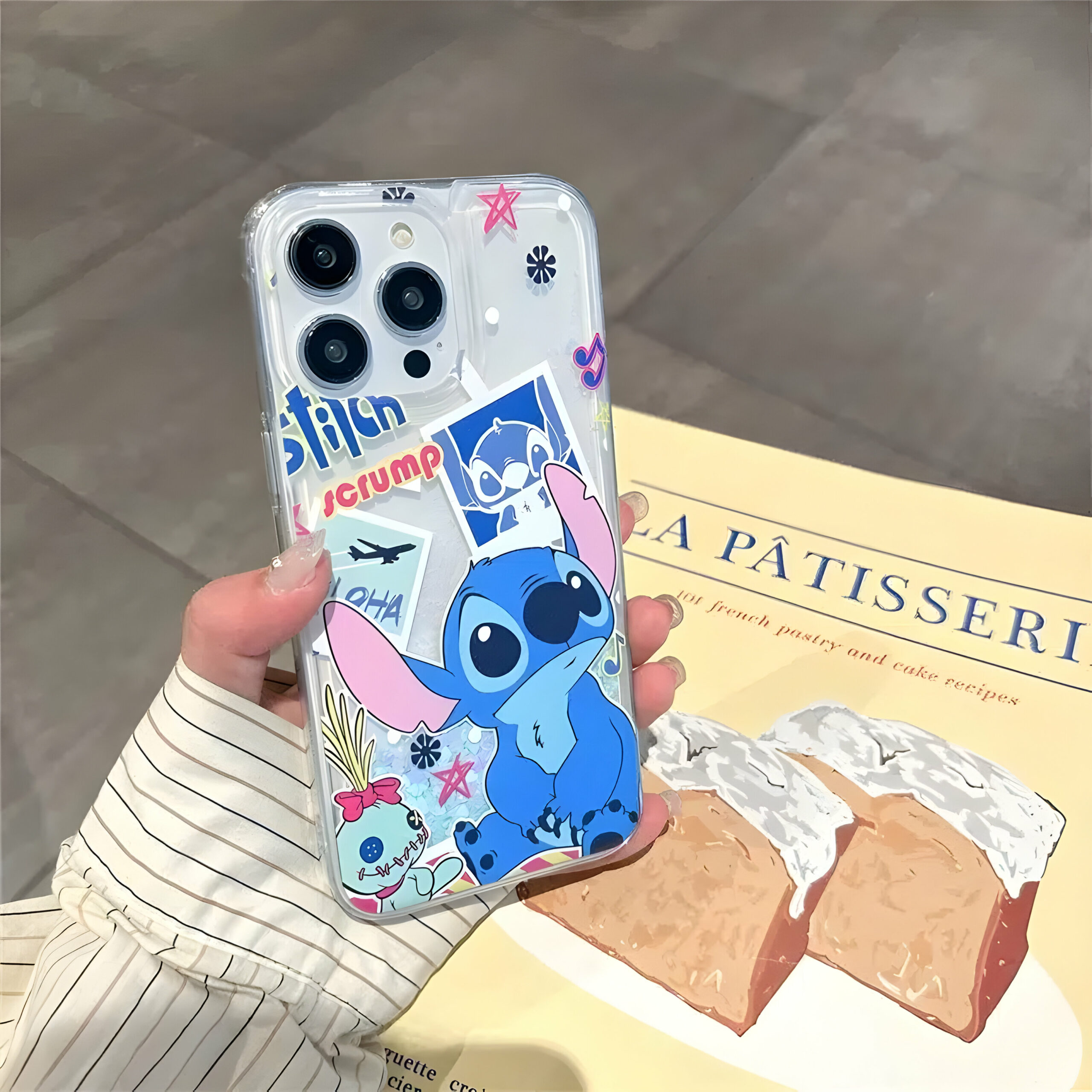 Coque liquide Disney Stitch en plastique pour iPhone – Image 6