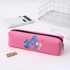 Trousse Stitch Trousse rose initiale A pour Rentrée Scolaire