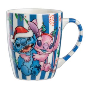 Mug Stitch et Angel Noël bleu 450 ml