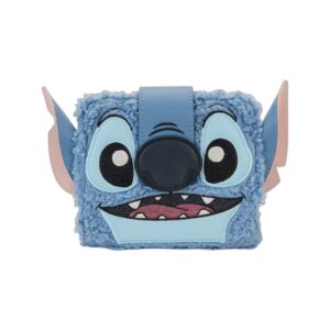 Portefeuille pliant Stitch en peluche sherpa