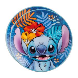 Lot de 2 assiettes à dessert Stitch bleues
