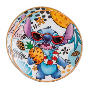 Lot de 2 assiettes à dessert Stitch blanches