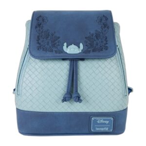 Mini sac à dos Stitch broderie florale à cordon