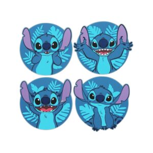Set de 4 sous-verres silicone Lilo et Stitch