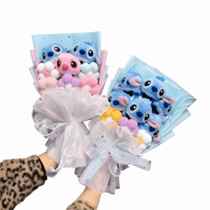 Bouquet peluche fleur Stitch 35 cm